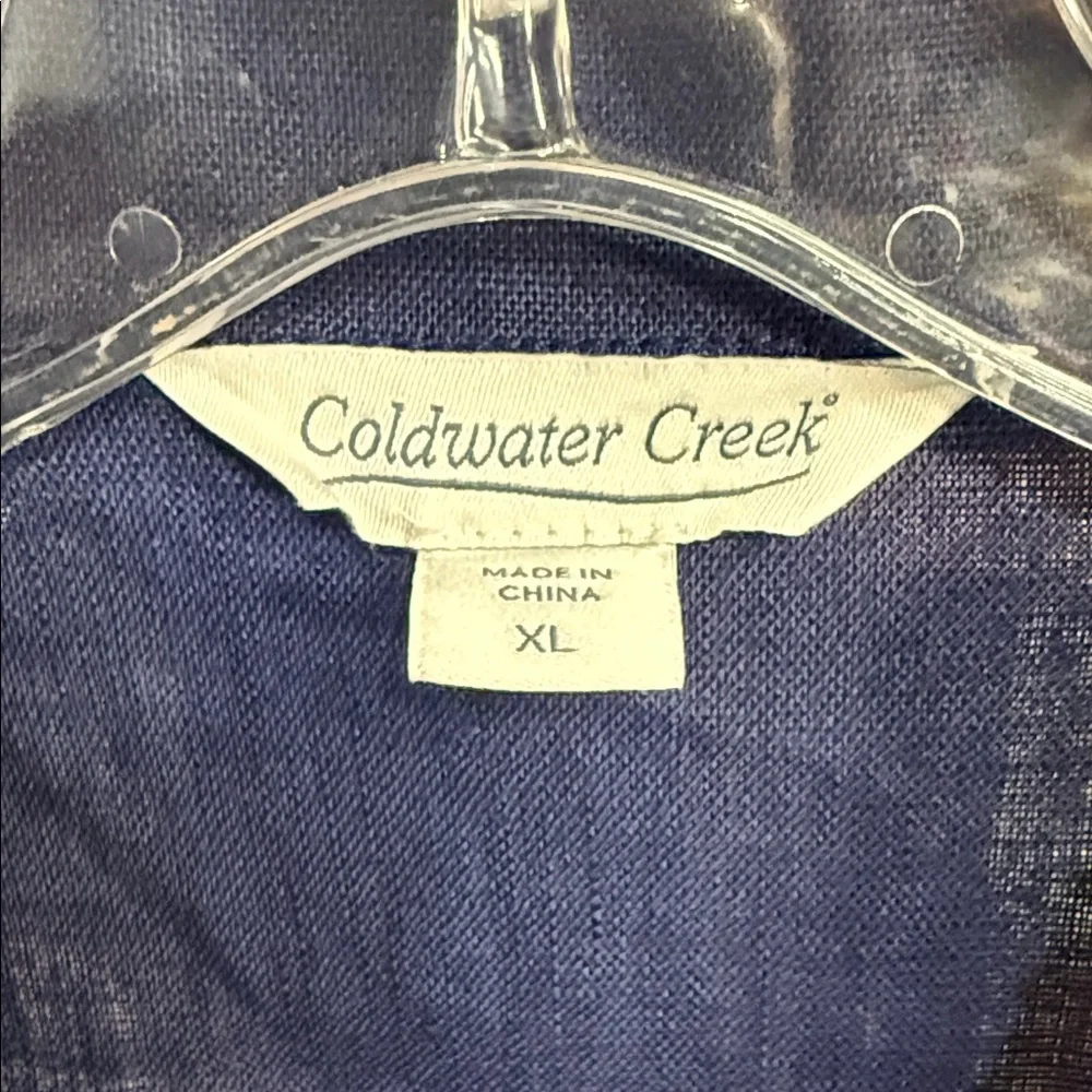 Coldwater Creek Deep Blue linen Jacket - Picture 6 of 6